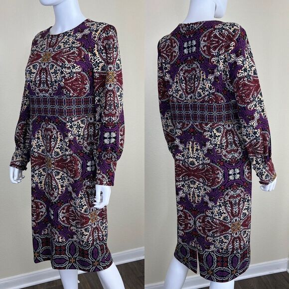 Chico's Womens Size 1P Medallion Print Sheath Midi NEW Dress Floral Party Office - Picture 4 of 15